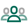 three people icon support team services