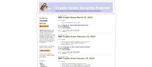Crypto-Gram Security Podcast