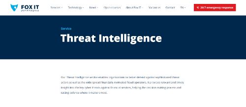 Fox-IT Cyber Threat Management Platform