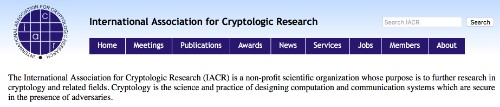 International Association for Cryptologic Research (IACR) 