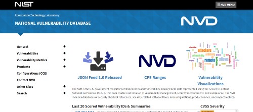 NIST National Vulnerability Database