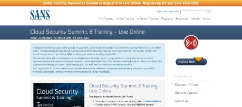 SANS Cloud Security Summit & Training