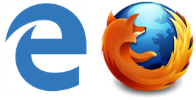 Microsoft Edge and Mozilla Firefox Icons